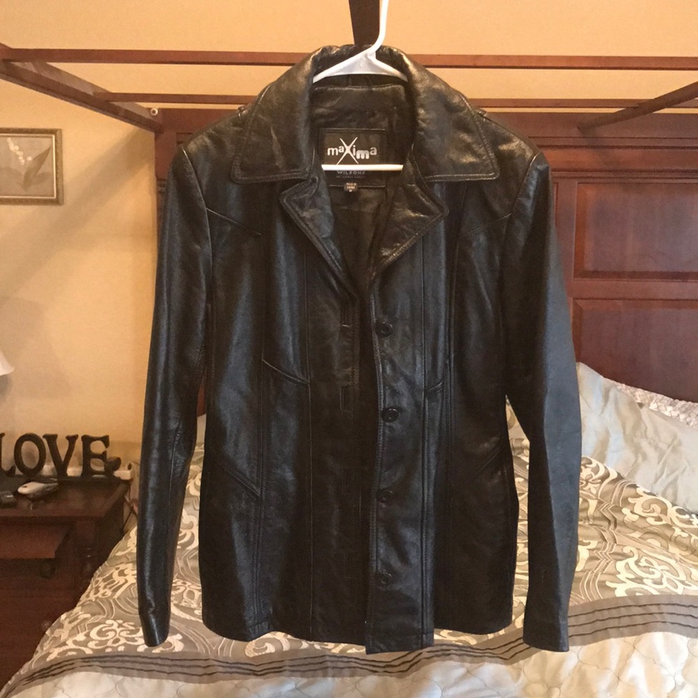 Wilsons black leather jacket